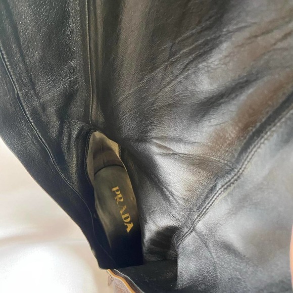 Amazing Authentic Brown Sparkly Leather Prada Boots 5 1/2 - Picture 4 of 4